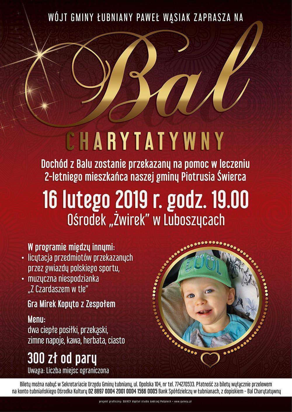 Wspieramy Piotrusia Świerca – Bal Charytatywny 16.02.2019 !!!